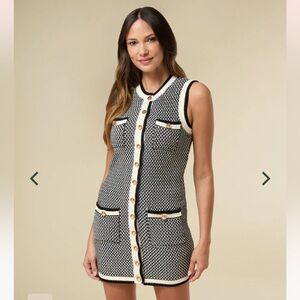 Rachel Parcell Tweed Knit Mini Dress